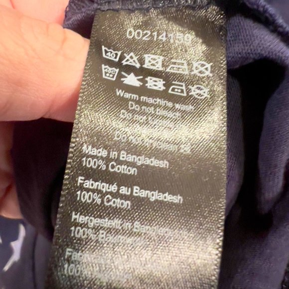 Plus Size Blue Shirt with Stars- Great for Football Season - Picture 4 of 5